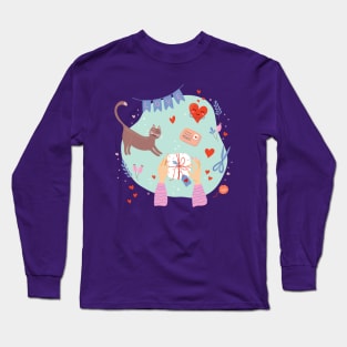 Cute February 14 composition Long Sleeve T-Shirt